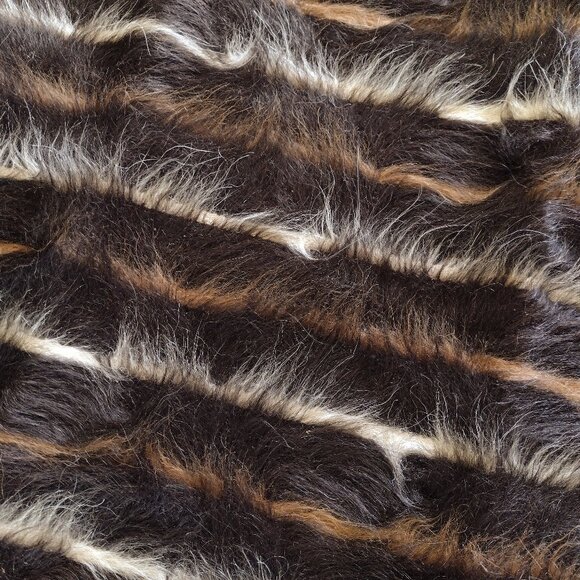 MCM 🤎🤍🤎Vintage Turkish kilim mohair wool blanket rug 51" x 80" Natural Home - Picture 4 of 10